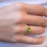 Peridot Gold Ring ~ 18k Gold Plated ~ MR212 - Maresia Jewelry