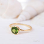 Peridot Gold Ring ~ 18k Gold Plated ~ MR212 - Maresia Jewelry