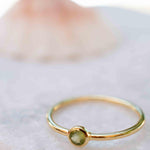 Peridot Gold Ring ~ Delicate ~ 18k Gold Plated ~ Handmade ~ Gemstone~Statement ~Everyday~ Hippie~Bohemian~Stackable ~MR327