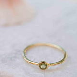 Peridot Gold Ring ~ Delicate ~ 18k Gold Plated ~ Handmade ~ Gemstone~Statement ~Everyday~ Hippie~Bohemian~Stackable ~MR327