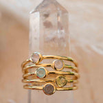 Peridot Gold Ring ~ Delicate ~ 18k Gold Plated ~ Handmade ~ Gemstone~Statement ~Everyday~ Hippie~Bohemian~Stackable ~MR327