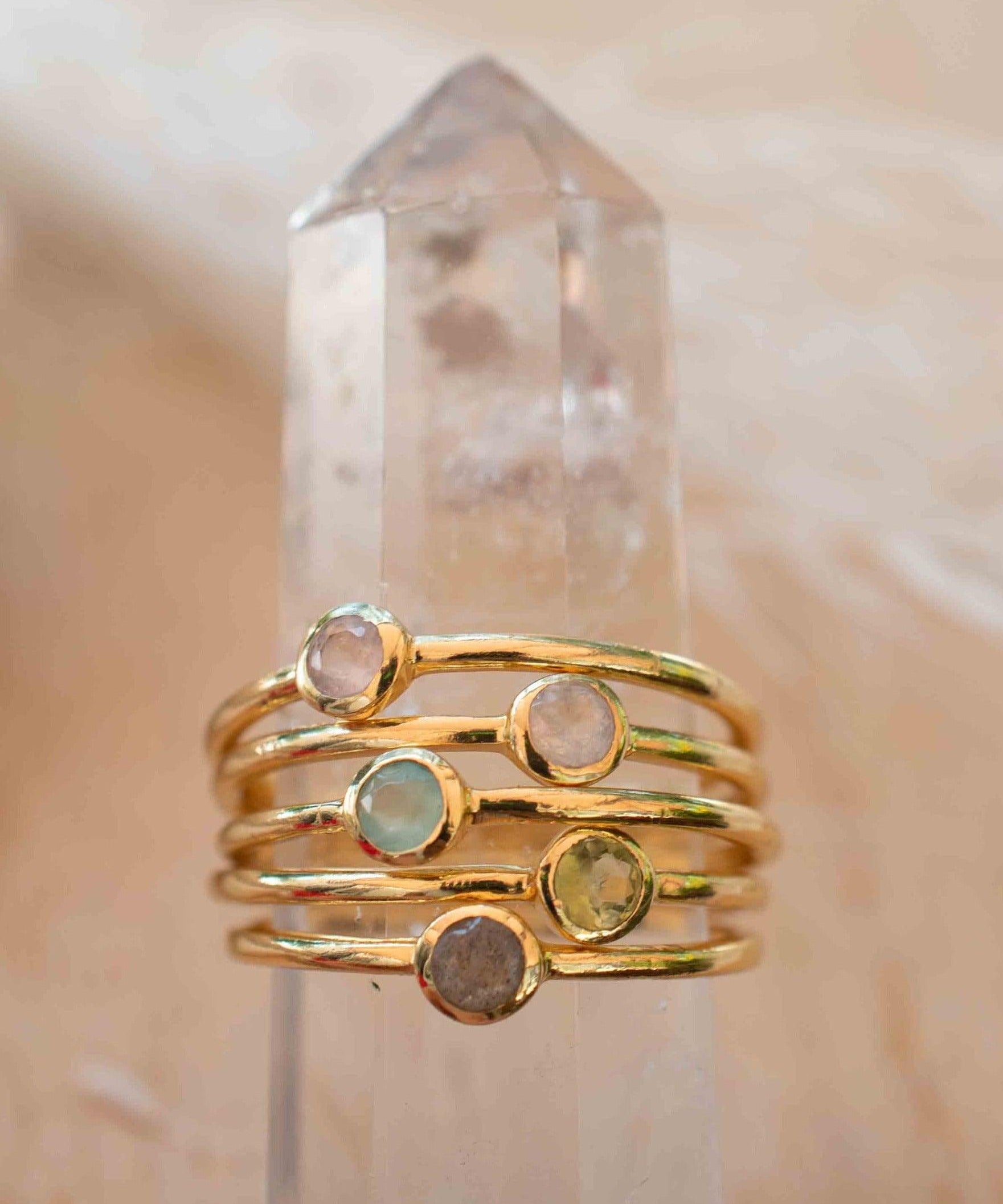 Peridot Gold Ring ~ Delicate ~ 18k Gold Plated ~ Handmade ~ Gemstone~Statement ~Everyday~ Hippie~Bohemian~Stackable ~MR327