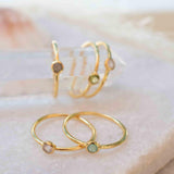 Peridot Gold Ring ~ Delicate ~ 18k Gold Plated ~ Handmade ~ Gemstone~Statement ~Everyday~ Hippie~Bohemian~Stackable ~MR327