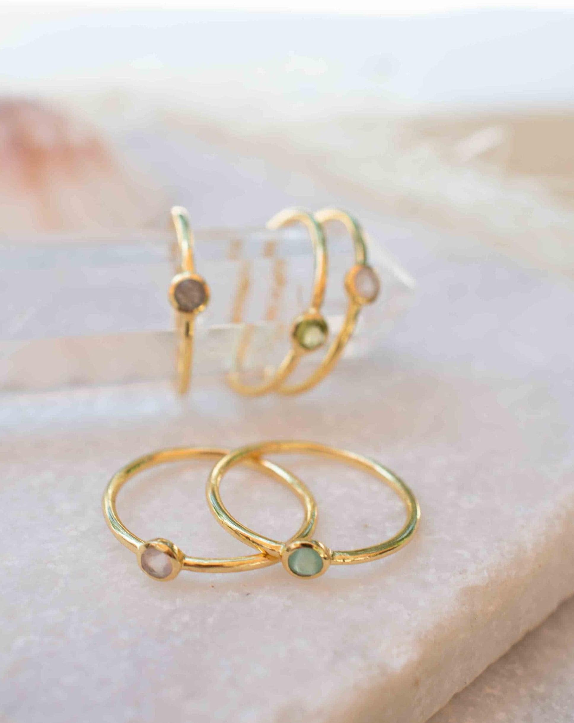 Peridot Gold Ring ~ Delicate ~ 18k Gold Plated ~ Handmade ~ Gemstone~Statement ~Everyday~ Hippie~Bohemian~Stackable ~MR327