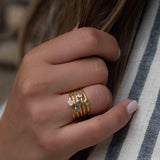 Peridot Gold Ring ~ Delicate ~ 18k Gold Plated ~ Handmade ~ Gemstone~Statement ~Everyday~ Hippie~Bohemian~Stackable ~MR327