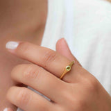 Peridot Gold Ring ~ Delicate ~ 18k Gold Plated ~ Handmade ~ Gemstone~Statement ~Everyday~ Hippie~Bohemian~Stackable MR330