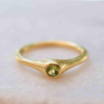 Peridot Gold Ring ~ Delicate ~ 18k Gold Plated ~ Handmade ~ Gemstone~Statement ~Everyday~ Hippie~Bohemian~Stackable MR330