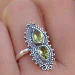 Peridot Ring ~ Sterling Silver 925 ~MR043 - Maresia Jewelry