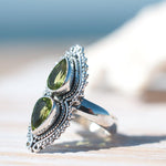Peridot Ring ~ Sterling Silver 925 ~MR043 - Maresia Jewelry