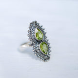 Peridot Ring ~ Sterling Silver 925 ~MR043 - Maresia Jewelry