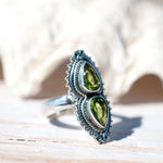 Peridot Ring ~ Sterling Silver 925 ~MR043 - Maresia Jewelry