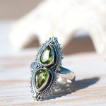 Peridot Ring ~ Sterling Silver 925 ~MR043 - Maresia Jewelry