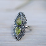 Peridot Ring ~ Sterling Silver 925 ~MR043 - Maresia Jewelry