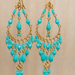 Pietra Chandelier Earrings ~Gold Plated ~ SME035 - Maresia Jewelry