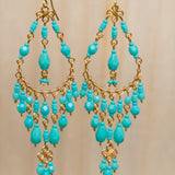 Pietra Chandelier Earrings ~Gold Plated ~ SME035 - Maresia Jewelry