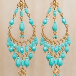 Pietra Chandelier Earrings ~Gold Plated ~ SME035 - Maresia Jewelry