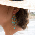 Pietra Chandelier Earrings ~Gold Plated ~ SME035 - Maresia Jewelry