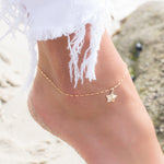 Plumeria Flower Anklet Bracelet ~ Gold Filled ~ MA004 - Maresia Jewelry
