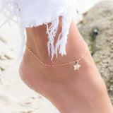 Plumeria Flower Anklet Bracelet ~ Gold Filled ~ MA004 - Maresia Jewelry