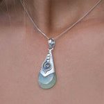 Prehnite Pendant ~ Sterling Silver 925 SMP041 - Maresia Jewelry
