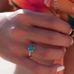 Quinns Blue Opal Ring ~Sterling Silver 925~ SMR051 - Maresia Jewelry