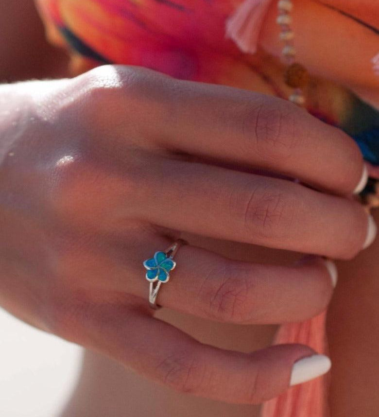 Quinns Blue Opal Ring ~Sterling Silver 925~ SMR051 - Maresia Jewelry