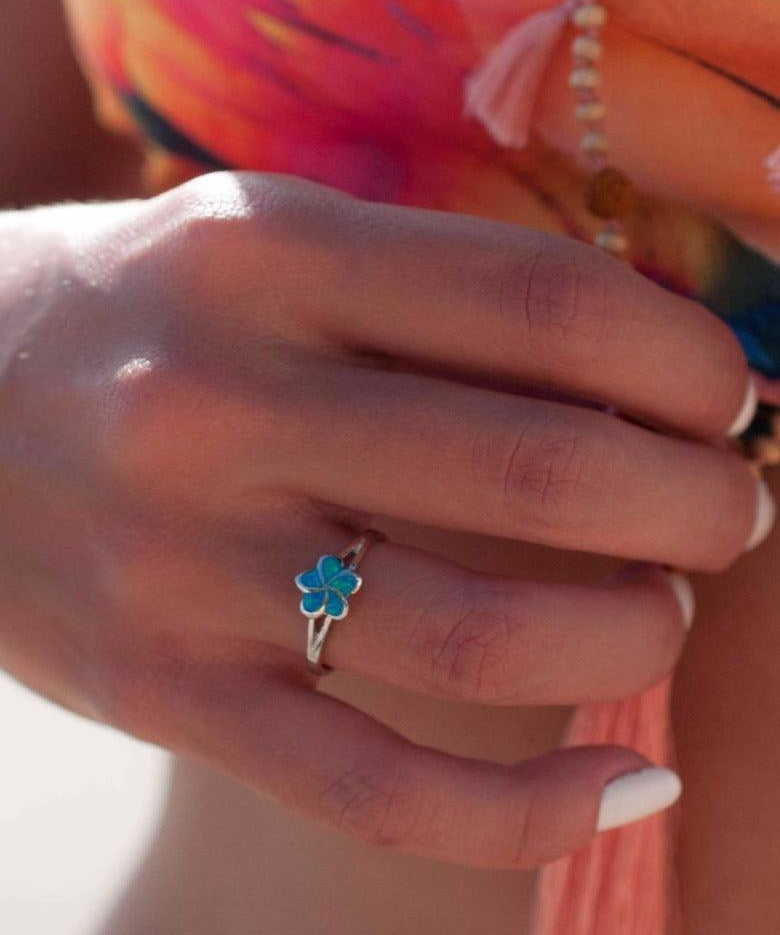 Quinns Blue Opal Ring ~Sterling Silver 925~ SMR051 - Maresia Jewelry