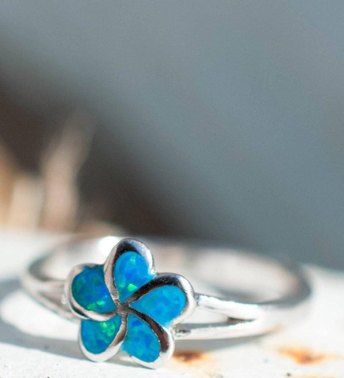 Quinns Blue Opal Ring ~Sterling Silver 925~ SMR051 - Maresia Jewelry