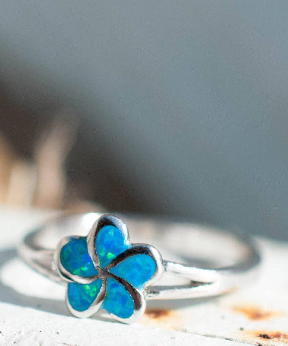 Quinns Blue Opal Ring ~Sterling Silver 925~ SMR051 - Maresia Jewelry