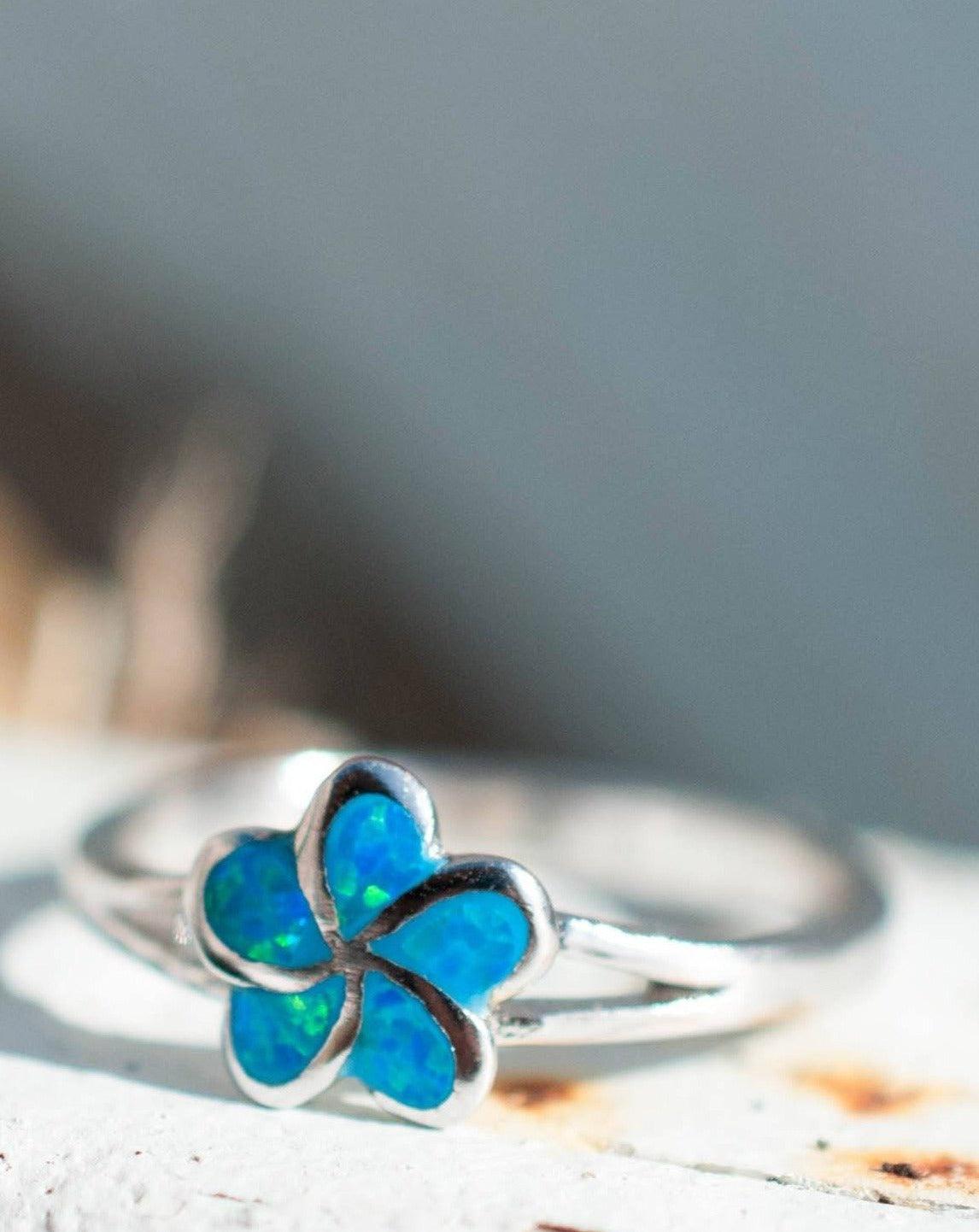 Quinns Blue Opal Ring ~Sterling Silver 925~ SMR051 - Maresia Jewelry