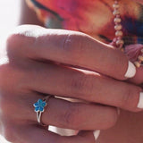 Quinns Blue Opal Ring ~Sterling Silver 925~ SMR051 - Maresia Jewelry