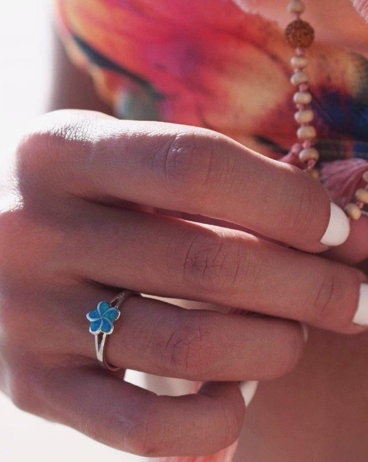 Quinns Blue Opal Ring ~Sterling Silver 925~ SMR051 - Maresia Jewelry