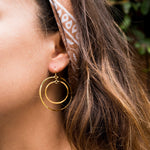 Rafaella Double Circle Earrings ~Gold Plated or Silver Plated ~ SME017 - Maresia Jewelry