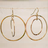 Rafaella Double Circle Earrings ~Gold Plated or Silver Plated ~ SME017 - Maresia Jewelry