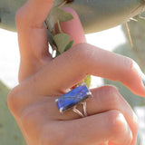 Rainbow Labradorite Rectangular Ring ~Sterling Silver 925 ~ MR084 - Maresia Jewelry