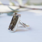 Rainbow Labradorite Rectangular Ring ~Sterling Silver 925 ~ MR084 - Maresia Jewelry