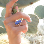 Rainbow Labradorite Rectangular Ring ~Sterling Silver 925 ~ MR084 - Maresia Jewelry