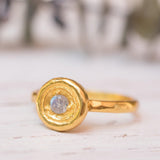 Rainbow Labradorite Ring ~  14k Gold Plated over Sterling Silver -MR123A - Maresia Jewelry