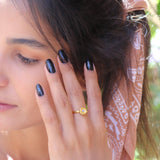 Rainbow Labradorite Ring ~  14k Gold Plated over Sterling Silver -MR123A - Maresia Jewelry