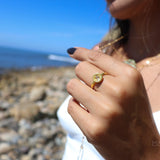 Rainbow Labradorite Ring ~  14k Gold Plated over Sterling Silver -MR123A - Maresia Jewelry