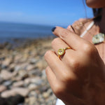 Rainbow Labradorite Ring ~  14k Gold Plated over Sterling Silver -MR123A - Maresia Jewelry