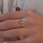 Rainbow Labradorite Ring ~ 18k Gold Plated ~ Jewelry ~ MR010 - Maresia Jewelry