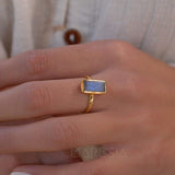 Rainbow Labradorite Ring ~ 18k Gold Plated ~ Jewelry ~ MR010 - Maresia Jewelry
