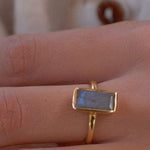 Rainbow Labradorite Ring ~ 18k Gold Plated ~ Jewelry ~ MR010 - Maresia Jewelry