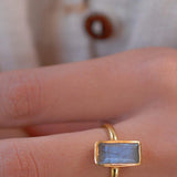 Rainbow Labradorite Ring ~ 18k Gold Plated ~ Jewelry ~ MR010 - Maresia Jewelry