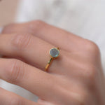 Rainbow Labradorite Ring~18k Gold Plated ~MR102A - Maresia Jewelry