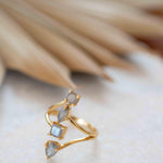 Rainbow Labradorite Ring ~natural Stone~ Gemstone ~ Natural ~ 18k Gold Plated ~ Jewelry ~ Handmade~February Birthstone - MR306