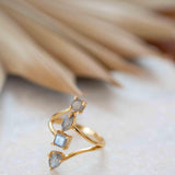 Rainbow Labradorite Ring ~natural Stone~ Gemstone ~ Natural ~ 18k Gold Plated ~ Jewelry ~ Handmade~February Birthstone - MR306