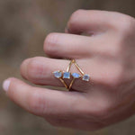 Rainbow Labradorite Ring ~natural Stone~ Gemstone ~ Natural ~ 18k Gold Plated ~ Jewelry ~ Handmade~February Birthstone - MR306