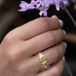 Rainbow Labradorite Ring ~ Gemstone ~ Natural ~ 18k Gold Plated ~ Jewelry ~ Handmade ~ February Birthstone ~ MR323